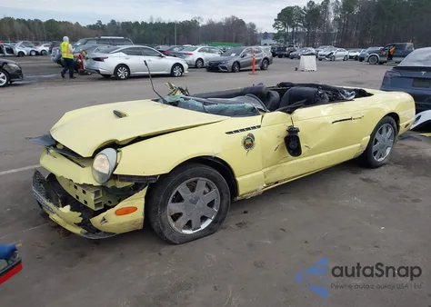 2002 Ford Thunderbird from USA, damaged, VIN 1FAHP60A02Y107571